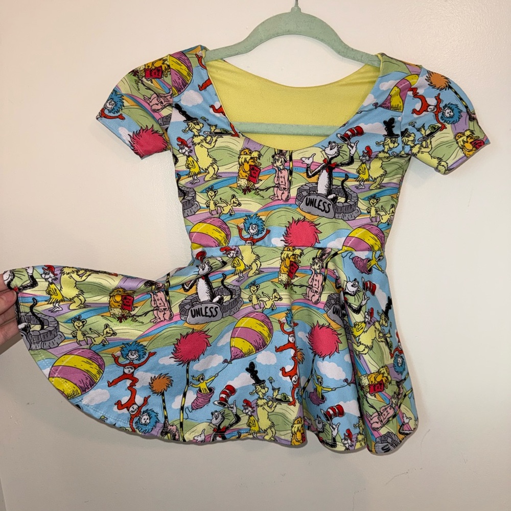 Girls 2T/3T Dr. Suess Boutique Handmade Dress - Picture 2 of 5